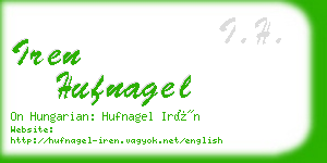 iren hufnagel business card